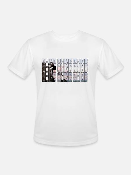 climb - Men's Moisture Wicking Performance T-Shirt - white