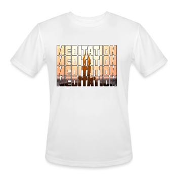 Meditation - Men's Moisture Wicking Performance T-Shirt - white - Front - Jackson (183cm)