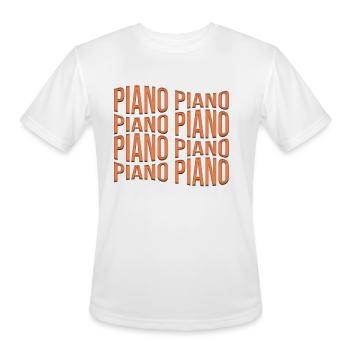 piano - Men's Moisture Wicking Performance T-Shirt - white - Front - Jackson (183cm)