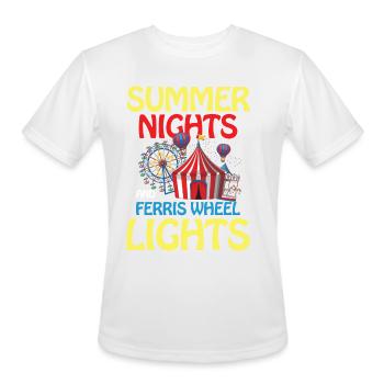 Summer Nights And Ferris Wheel Lights - Men's Moisture Wicking Performance T-Shirt - white - Front - Jackson (183cm)