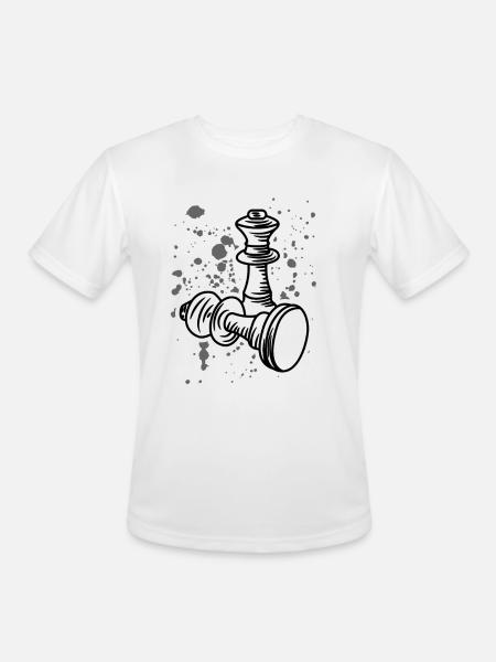 Chess Piece - Men's Moisture Wicking Performance T-Shirt - white