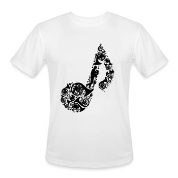 French Horn - Men's Moisture Wicking Performance T-Shirt - white - Front - Jackson (183cm)