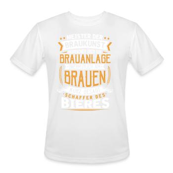 Bierbrauer, Beer Art, Beer, Beers, Brewer - Men's Moisture Wicking Performance T-Shirt - white - Front - Jackson (183cm)