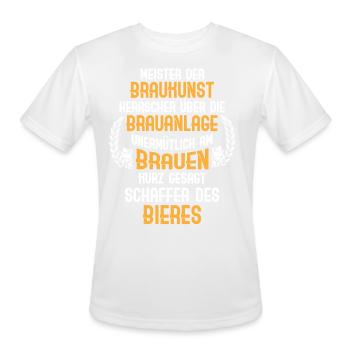 Bierbrauer, Beer Art, Beer, Beers, Brewer - Men's Moisture Wicking Performance T-Shirt - white - Front - Jackson (183cm)