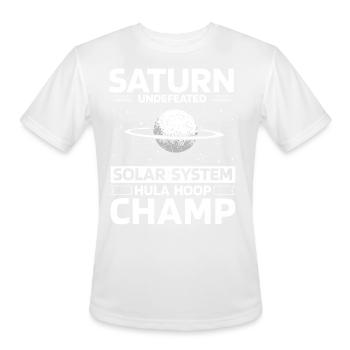 Saturn Planet, Planets, Universe - Men's Moisture Wicking Performance T-Shirt - white - Front - Jackson (183cm)