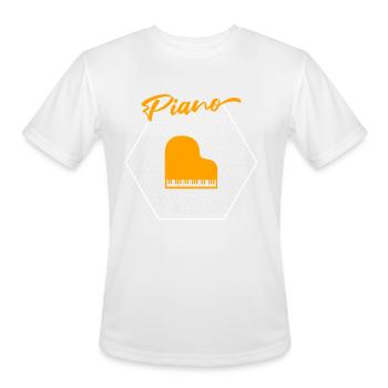 piano - Men's Moisture Wicking Performance T-Shirt - white - Front - Jackson (183cm)