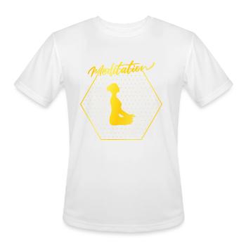 meditation - Men's Moisture Wicking Performance T-Shirt - white - Front - Jackson (183cm)