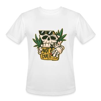 Up in Smoke - Men's Moisture Wicking Performance T-Shirt - white - Front - Jackson (183cm)