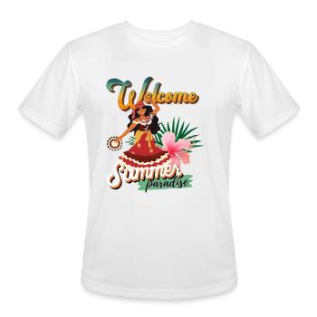 Summer paradise 1 - Men's Moisture Wicking Performance T-Shirt - white - Front - Jackson (183cm)