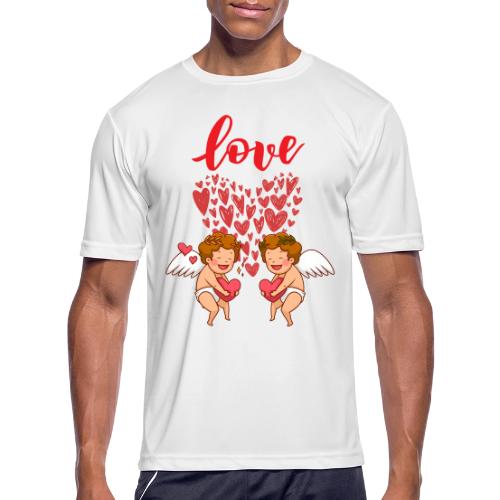 Cupid Love Designs, cupid love angel vibration. - Men's Moisture Wicking Performance T-Shirt