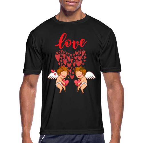 Cupid Love Designs, cupid love angel vibration. - Men's Moisture Wicking Performance T-Shirt