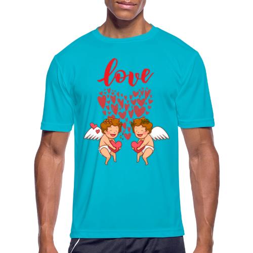 Cupid Love Designs, cupid love angel vibration. - Men's Moisture Wicking Performance T-Shirt