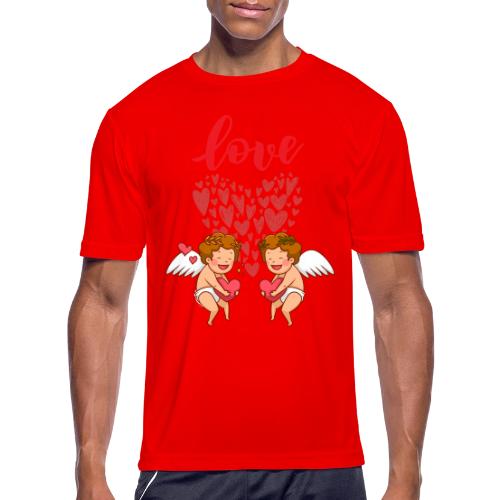 Cupid Love Designs, cupid love angel vibration. - Men's Moisture Wicking Performance T-Shirt