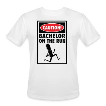 Bachelor Caution Groom Marrying Wedding Day - Men's Moisture Wicking Performance T-Shirt - white - Front - Jackson (183cm)