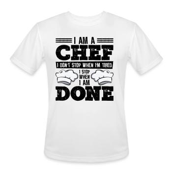 Chef Cooking Meals Culinary Cooks Baking - Men's Moisture Wicking Performance T-Shirt - white - Front - Jackson (183cm)