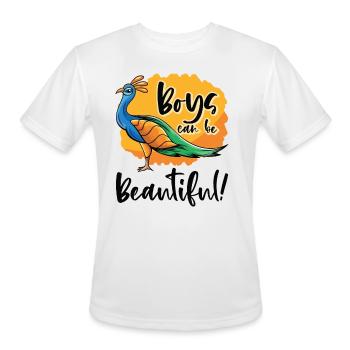 Peacock Inspirational Beautiful Peacock Lover - Men's Moisture Wicking Performance T-Shirt - white - Front - Jackson (183cm)