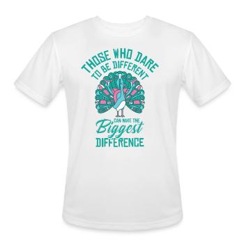 Peacock Inspirational Peacock Fan Wildlife - Men's Moisture Wicking Performance T-Shirt - white - Front - Jackson (183cm)
