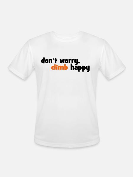 climbing - Men's Moisture Wicking Performance T-Shirt - white