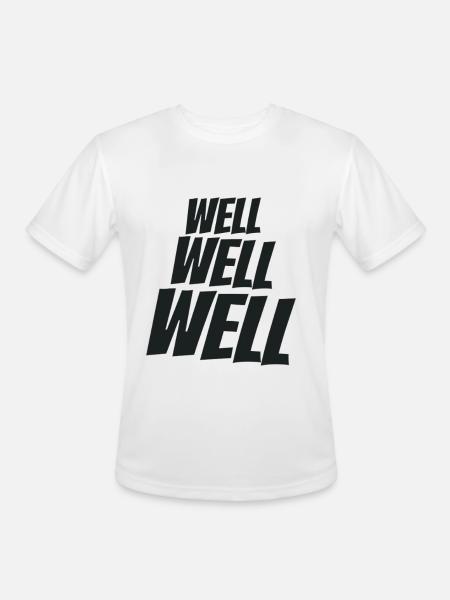 Well Well Well Wellness - Men's Moisture Wicking Performance T-Shirt - white