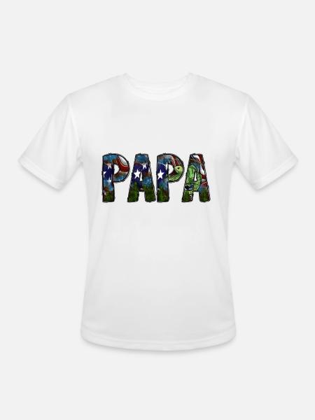 Papa - Men's Moisture Wicking Performance T-Shirt - white