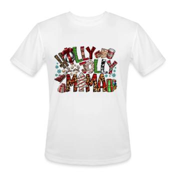 Holly Jolly Mama - Men's Moisture Wicking Performance T-Shirt - white - Front - Jackson (183cm)