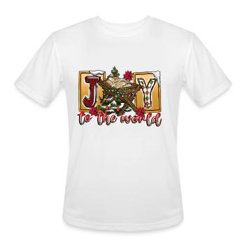 Joy To The World - Men's Moisture Wicking Performance T-Shirt - white - Front - Jackson (183cm)
