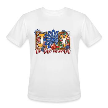Joy To The World - Men's Moisture Wicking Performance T-Shirt - white - Front - Jackson (183cm)