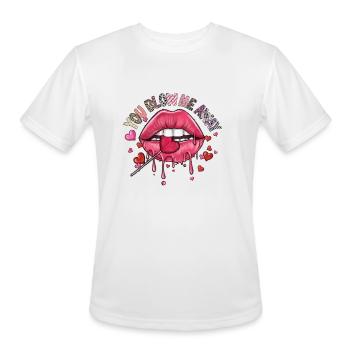 You Blow Me Away - Men's Moisture Wicking Performance T-Shirt - white - Front - Jackson (183cm)