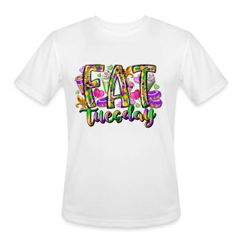 Fat Tuesday - Men's Moisture Wicking Performance T-Shirt - white - Front - Jackson (183cm)