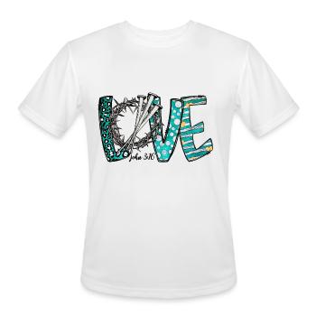 Love John - Men's Moisture Wicking Performance T-Shirt - white - Front - Jackson (183cm)