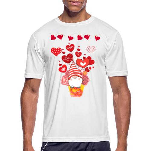 Design wrapped in love hearts, vibrating in love. - Men's Moisture Wicking Performance T-Shirt