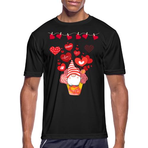 Design wrapped in love hearts, vibrating in love. - Men's Moisture Wicking Performance T-Shirt