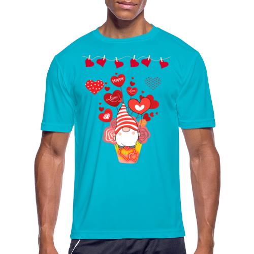 Design wrapped in love hearts, vibrating in love. - Men's Moisture Wicking Performance T-Shirt