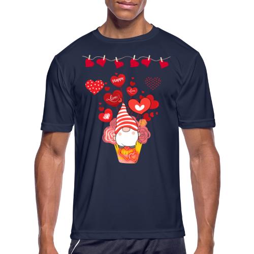 Design wrapped in love hearts, vibrating in love. - Men's Moisture Wicking Performance T-Shirt