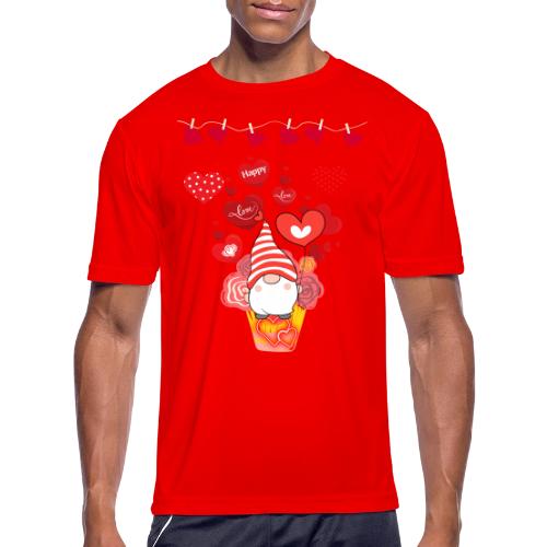 Design wrapped in love hearts, vibrating in love. - Men's Moisture Wicking Performance T-Shirt