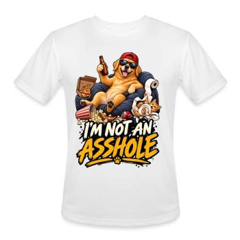 im not an asshole - Men's Moisture Wicking Performance T-Shirt - white - Front - Jackson (183cm)