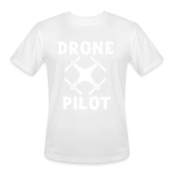 Drone Pilot - Men's Moisture Wicking Performance T-Shirt - white - Front - Jackson (183cm)
