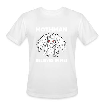 Mothman Believes In Me - Men's Moisture Wicking Performance T-Shirt - white - Front - Jackson (183cm)