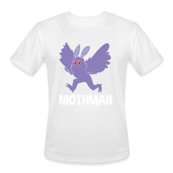 Mythical Creature Gothic Cute Mothman - Men's Moisture Wicking Performance T-Shirt - white - Front - Jackson (183cm)