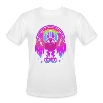 Pastel Gothic Rainbow Mothman - Men's Moisture Wicking Performance T-Shirt - white - Front - Jackson (183cm)