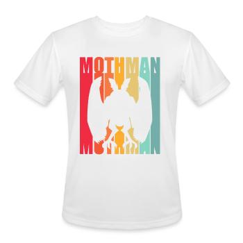 Retro Mothman - Men's Moisture Wicking Performance T-Shirt - white - Front - Jackson (183cm)