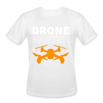 Drone Master - Men's Moisture Wicking Performance T-Shirt - white - Front - Jackson (183cm)