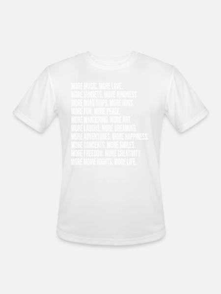 More music More love More sunsets More kindness - Men's Moisture Wicking Performance T-Shirt - 