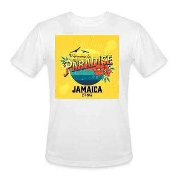 Welcome to Paradise Jamaica - Men's Moisture Wicking Performance T-Shirt - white - Front - Jackson (183cm)