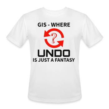 GIS Undo Fantasy Data Mapping Errors - Men's Moisture Wicking Performance T-Shirt - white - Front - Jackson (183cm)