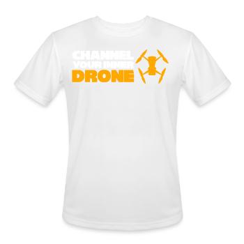 FPV Drone Drones Quadrocopter Pilot - Men's Moisture Wicking Performance T-Shirt - white - Front - Jackson (183cm)