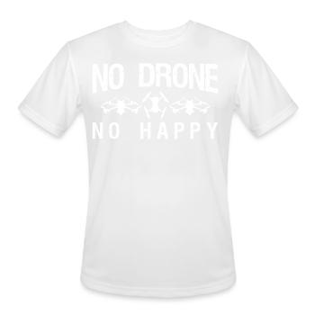 FPV Drone Drones Quadrocopter - Men's Moisture Wicking Performance T-Shirt - white - Front - Jackson (183cm)
