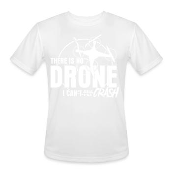 Drone Crash Quadrocopter FPV Drones - Men's Moisture Wicking Performance T-Shirt - white - Front - Jackson (183cm)