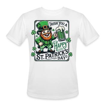 Irish St. Patrick's Day Leprechaun - Men's Moisture Wicking Performance T-Shirt - white - Front - Jackson (183cm)