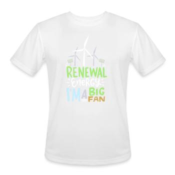 Renewable Energy I'm A Big Fan Funny Pun - Men's Moisture Wicking Performance T-Shirt - white - Front - Jackson (183cm)